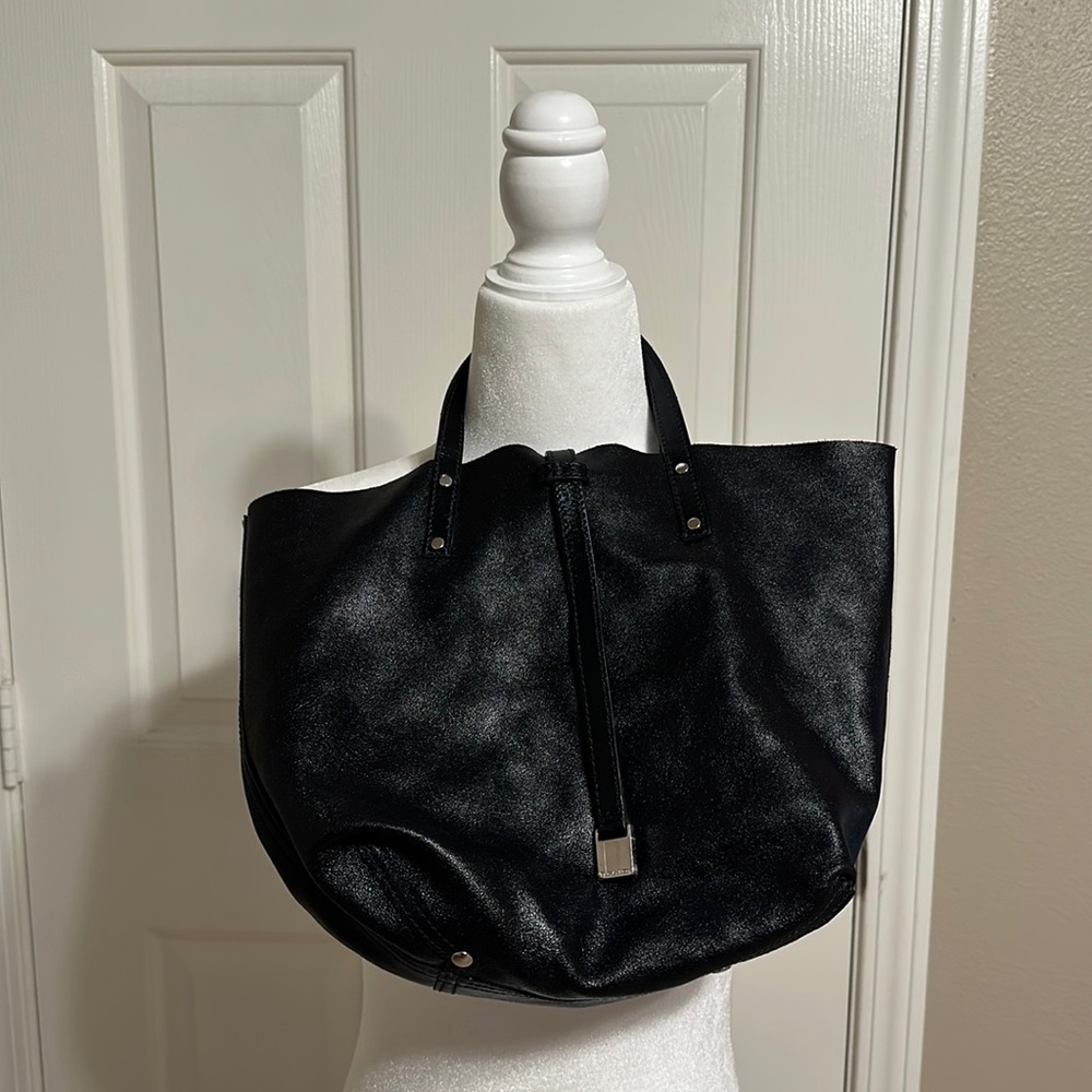 Tiffany & Co Reversible Leather/Suede Small Black Purse